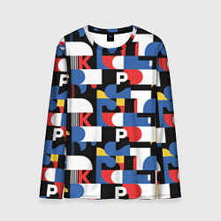 Мужской лонгслив Геометрия букв