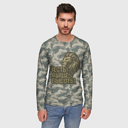 Лонгслив мужской Честь выше высоты ВДВ, цвет: 3D-принт — фото 2