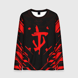 Лонгслив мужской Doom geometry red steel, цвет: 3D-принт