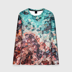 Лонгслив мужской Мозаика воспоминаний - текстура, цвет: 3D-принт