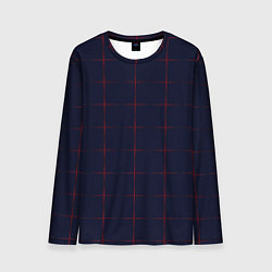 Лонгслив мужской Color dark blue red crosses, цвет: 3D-принт