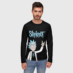 Лонгслив мужской Slipknot и Рик Санчес из Рик и Морти, цвет: 3D-принт — фото 2