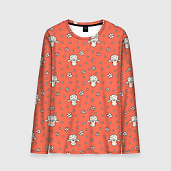 Мужской лонгслив Овечки в цветочках