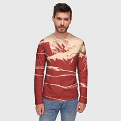 Лонгслив мужской Песочные горы-абстракция, цвет: 3D-принт — фото 2
