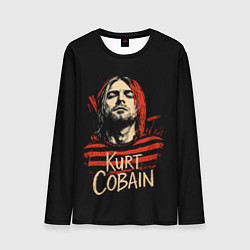 Лонгслив мужской Курт Кобейн, Нирвана, цвет: 3D-принт