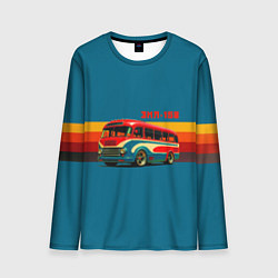 Лонгслив мужской Ретро автобус ЗИЛ 156 поп-арт, цвет: 3D-принт