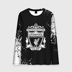 Лонгслив мужской Liverpool белые краски текстура, цвет: 3D-принт