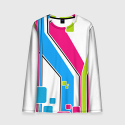 Лонгслив мужской Цветное абстрактное искусство, цвет: 3D-принт