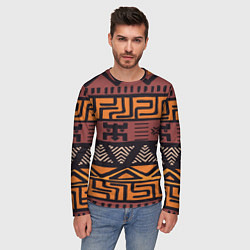 Лонгслив мужской Африканский узор, цвет: 3D-принт — фото 2
