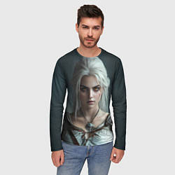 Лонгслив мужской Цири с янтарными глазами, цвет: 3D-принт — фото 2