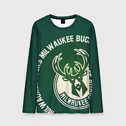 Лонгслив мужской Milwaukee Bucks надпись, цвет: 3D-принт