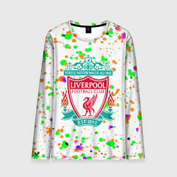 Лонгслив мужской Liverpool брызги красок текстура, цвет: 3D-принт
