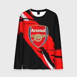 Лонгслив мужской Арсенал геометрия полосы краски, цвет: 3D-принт