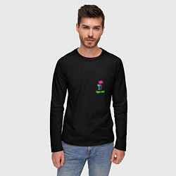 Лонгслив мужской Night club neon, цвет: 3D-принт — фото 2