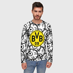 Лонгслив мужской Borussia глаза текстура, цвет: 3D-принт — фото 2