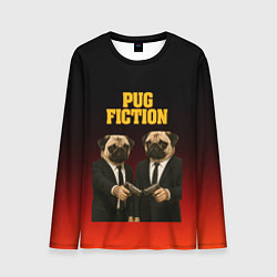 Лонгслив мужской Пародия - Криминальное чтиво с мопсами, цвет: 3D-принт