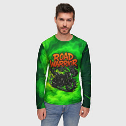 Лонгслив мужской Дорожный воин - байк с шипами, цвет: 3D-принт — фото 2