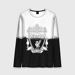 Лонгслив мужской Liverpool краски черно белые, цвет: 3D-принт
