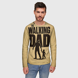Лонгслив мужской The walking dad - каламбур, цвет: 3D-принт — фото 2