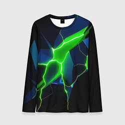Лонгслив мужской Neon green glow, цвет: 3D-принт
