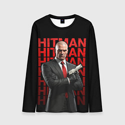 Лонгслив мужской Хитман скрестив руки, цвет: 3D-принт