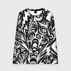 Мужской лонгслив Lightnings and faces - ai art fantasy