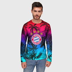 Лонгслив мужской Бавария Мюнхен неон тропики, цвет: 3D-принт — фото 2