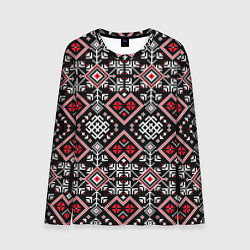 Лонгслив мужской Славянский орнамент обережный, цвет: 3D-принт