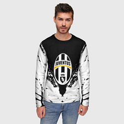 Лонгслив мужской Ювентус краски всплеск текстура, цвет: 3D-принт — фото 2