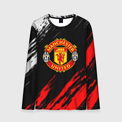 Лонгслив мужской Манчестер Юнайтед x Ювентус краски, цвет: 3D-принт