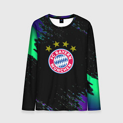 Лонгслив мужской Бавария Мюнхен краски текстура, цвет: 3D-принт