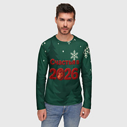 Лонгслив мужской Счастья в 2026 году, цвет: 3D-принт — фото 2