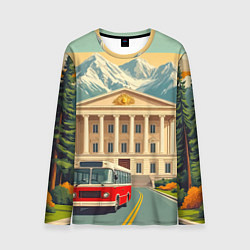 Лонгслив мужской Классика у подножия гор, цвет: 3D-принт