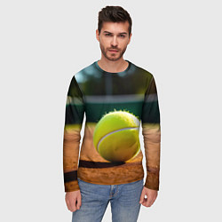 Лонгслив мужской Теннисный мяч на закате, цвет: 3D-принт — фото 2