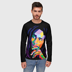 Лонгслив мужской Bob Marley: Art, цвет: 3D-принт — фото 2