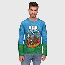 Лонгслив мужской ВДВ медведь - никто кроме нас, цвет: 3D-принт — фото 2