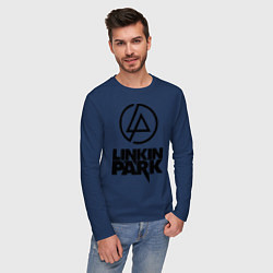 Лонгслив хлопковый мужской Linkin Park, цвет: тёмно-синий — фото 2