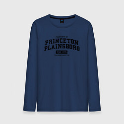 Лонгслив хлопковый мужской Princeton Plainsboro, цвет: тёмно-синий