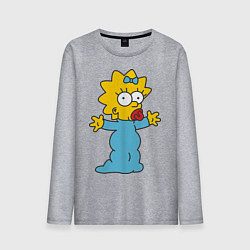 Лонгслив хлопковый мужской Maggie Simpson, цвет: меланж