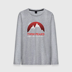 Лонгслив хлопковый мужской Twin Peaks: Pie & Murder, цвет: меланж