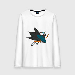 Лонгслив хлопковый мужской San Jose Sharks, цвет: белый