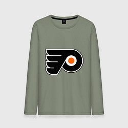 Лонгслив хлопковый мужской Philadelphia Flyers, цвет: авокадо
