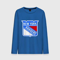 Лонгслив хлопковый мужской New York Rangers цвета синий — фото 1