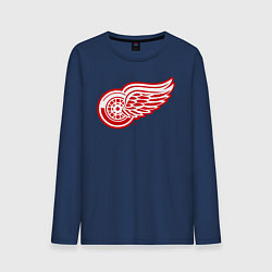 Лонгслив хлопковый мужской Detroit Red Wings, цвет: тёмно-синий