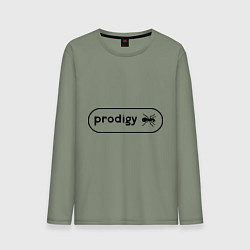 Лонгслив хлопковый мужской Prodigy лого с муравьем, цвет: авокадо