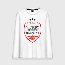 Лонгслив хлопковый мужской Arsenal: Victory Harmony, цвет: белый