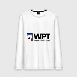 Лонгслив хлопковый мужской WPT, цвет: белый