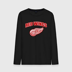 Лонгслив хлопковый мужской Detroit Red Wings, цвет: черный