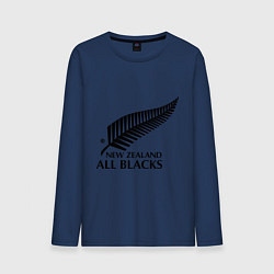 Лонгслив хлопковый мужской New Zeland: All blacks, цвет: тёмно-синий