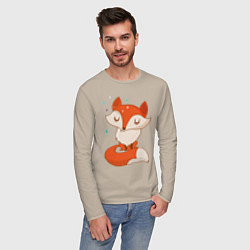 Лонгслив хлопковый мужской Лисичка, цвет: миндальный — фото 2